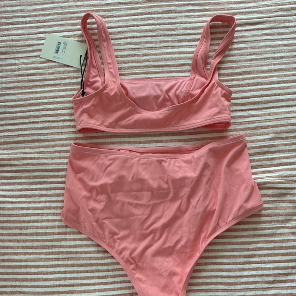STAUD Pink Ruched Bikini Set - Picture 3 of 4
